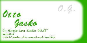 otto gasko business card